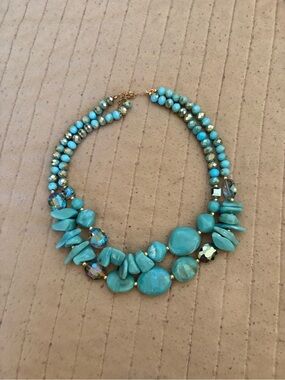 Turquoise Statement Beaded Necklace